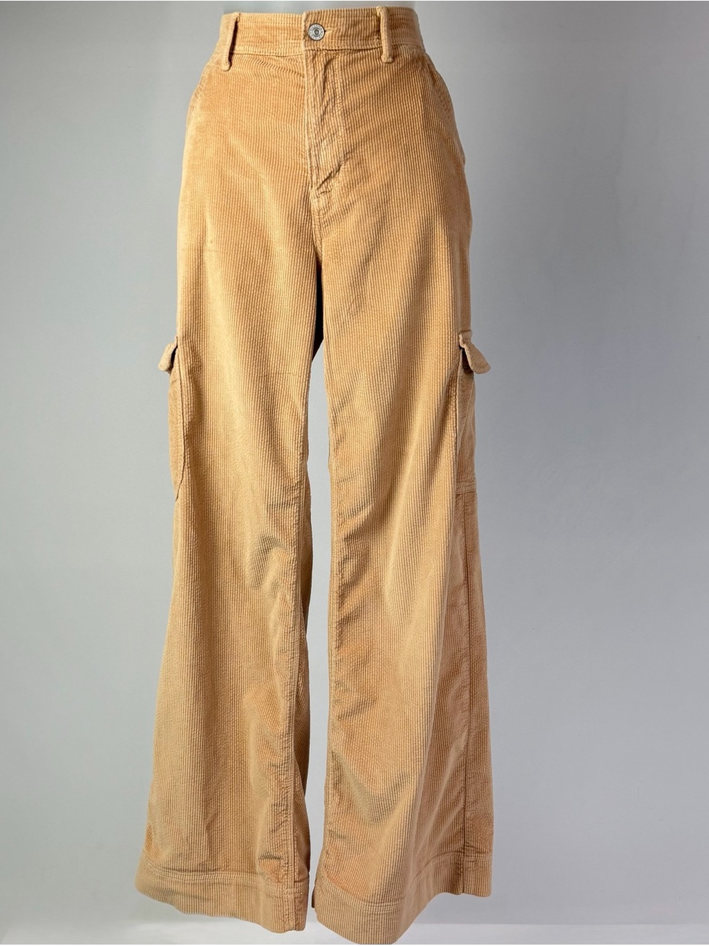 American Eagle Outfitters Corduroy Wide-Leg Pants in Tan